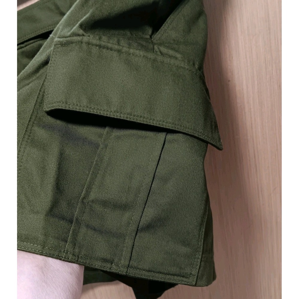 Old Navy Size‎ 16 Olive Green Ladies High-Waist Short  Cargo Belted - Picture 6 of 7